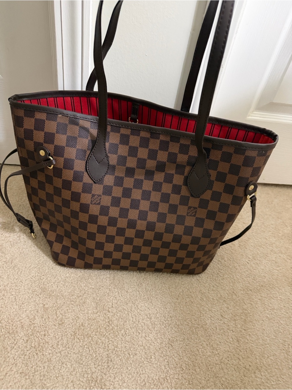 Louis Vuitton Brown Checkered Women's Tote